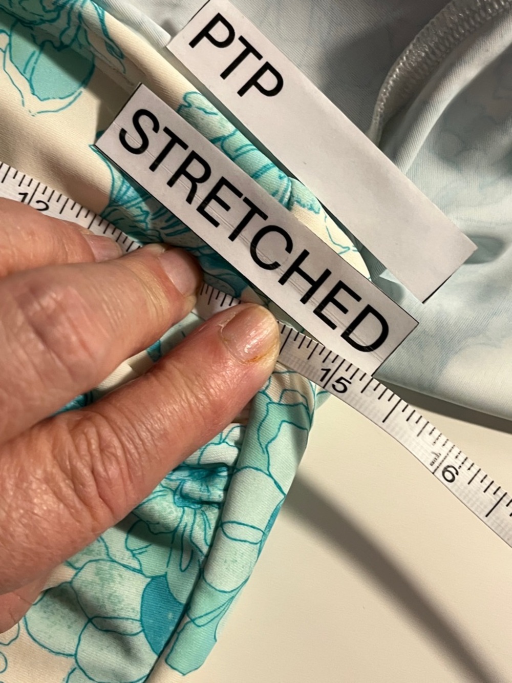 NWT Shade & Shore White & Aqua Floral Off-Shoulder Ruffle Swimsuit- 1 piece Sz S - Picture 12 of 15